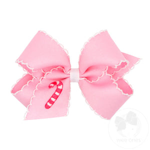 Pink Candy Cane Bow
