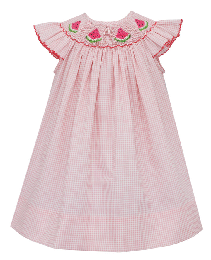 Pink Watermelon Angel Wing Bishop Dress
