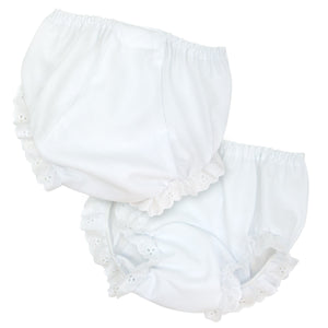 Double Seat Diaper Cover with Eyelet Trim