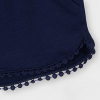Ink Blue Pom Knit Shorts