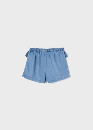 Denim Pocket & Bow Shorts