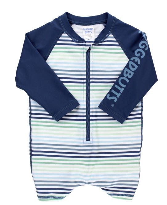 Coastal Stripes One Piece Rash Guard