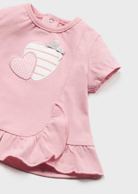 Pink Hearts Top & Grey Bloomer Set
