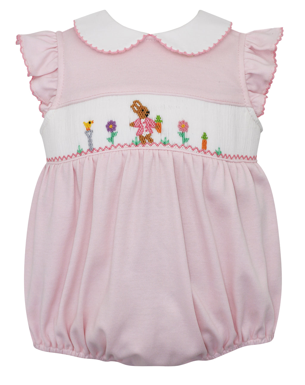 Peter Rabbit Smocked Pink Bubble