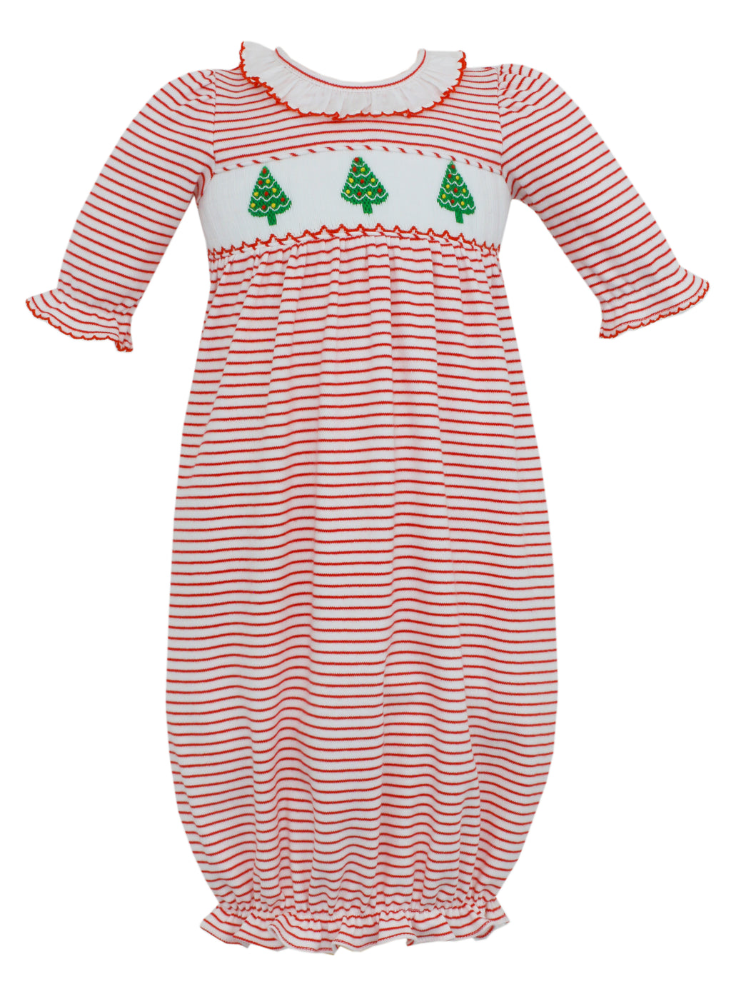 Holiday Trees Red Stripe Knit Girl's Sac