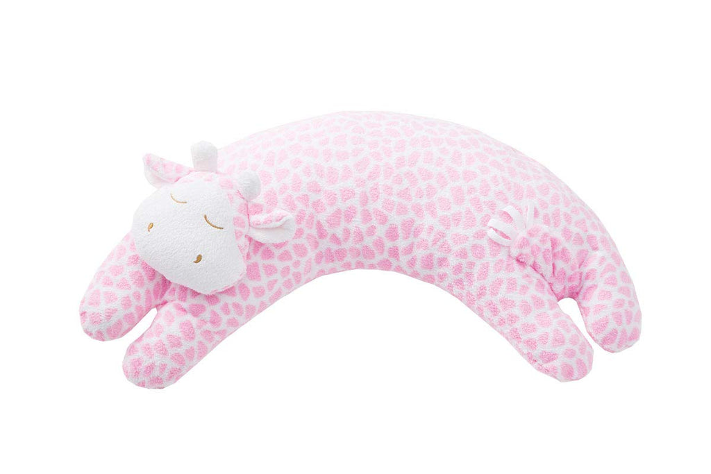 Curved Pillow - Pink Giraffe