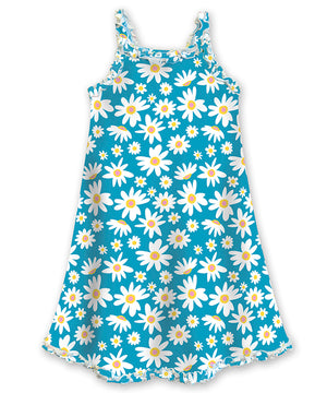 Daisy Blue Ruffle Tank Nightgown