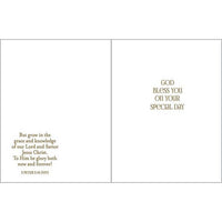 Scripture Religious Card - Gold Cross