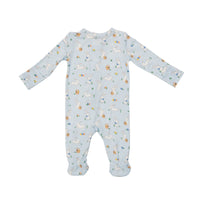 Blue Bunnies 2way Zip Footie