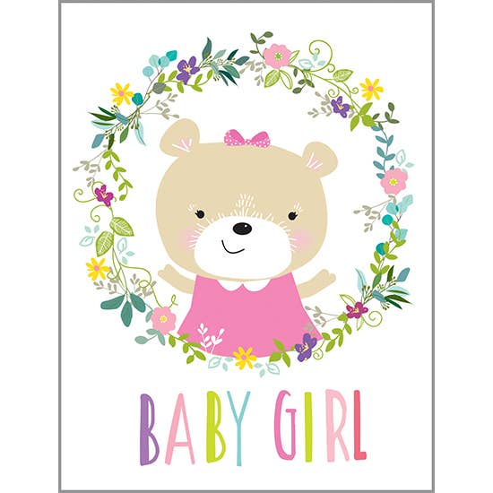 Baby Card - Baby Girl Bear