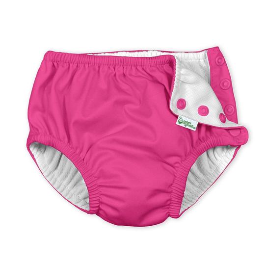Hot Pink Snap Reusable Swim Diaper