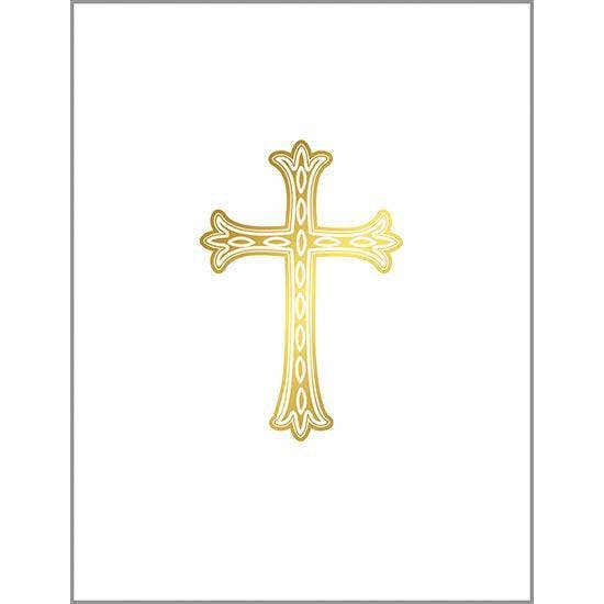 Scripture Religious Card - Gold Cross