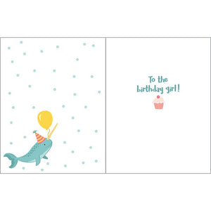 Birthday Card - Mermaids & Balloons
