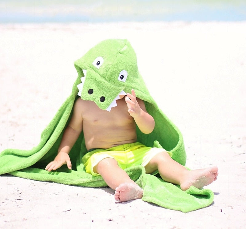 Alligator Hooded Towel