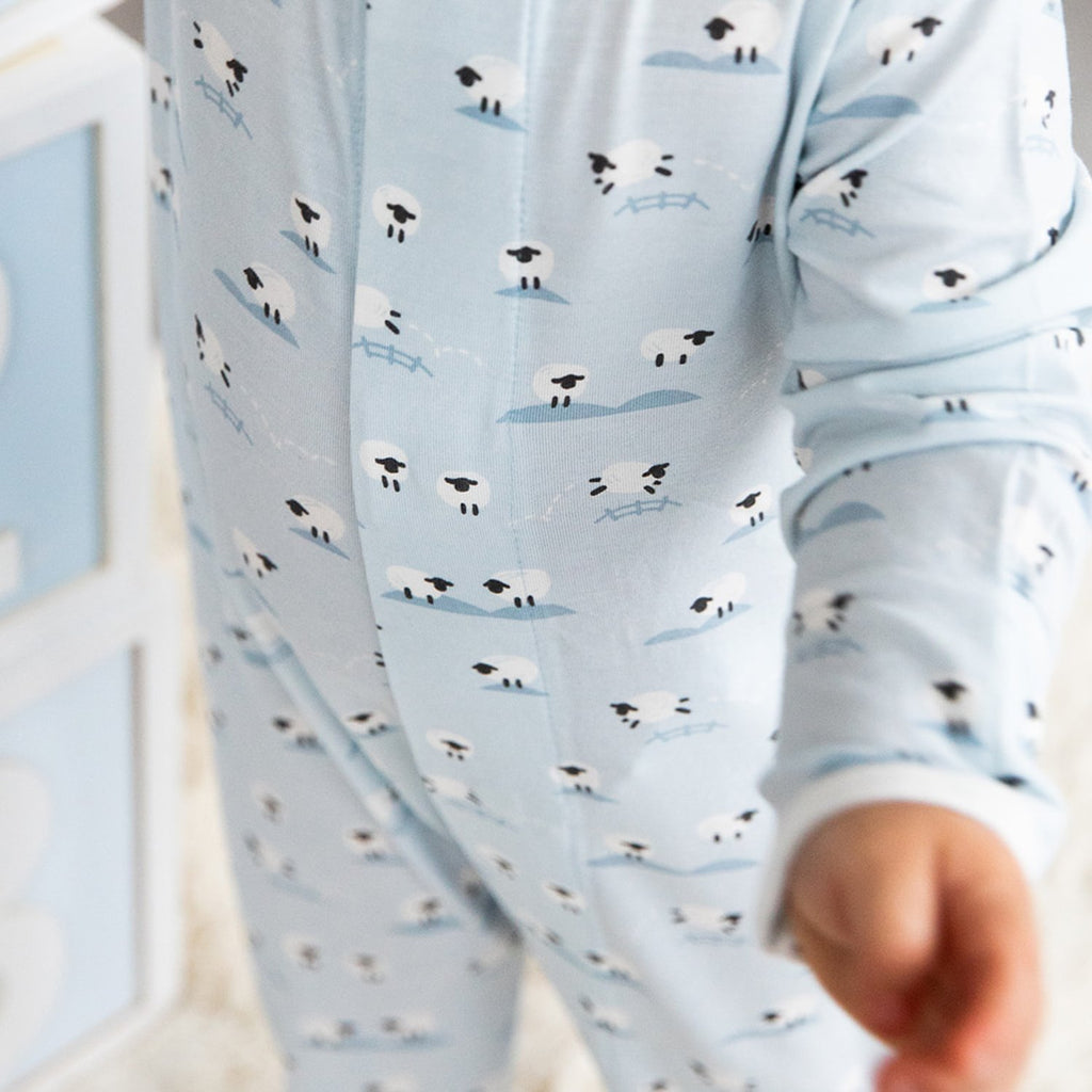 Baa Baa Baby Blue Modal Magnetic Footie