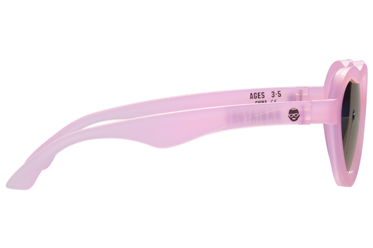 Clearance 3 5year Heart Sunglasses Frosted Pink with Purple Mirr Bright Beginnings Boutique