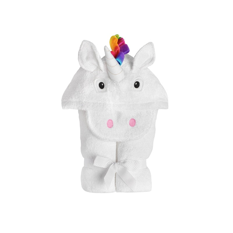 Silver Horn Unicorn Hooded Towel