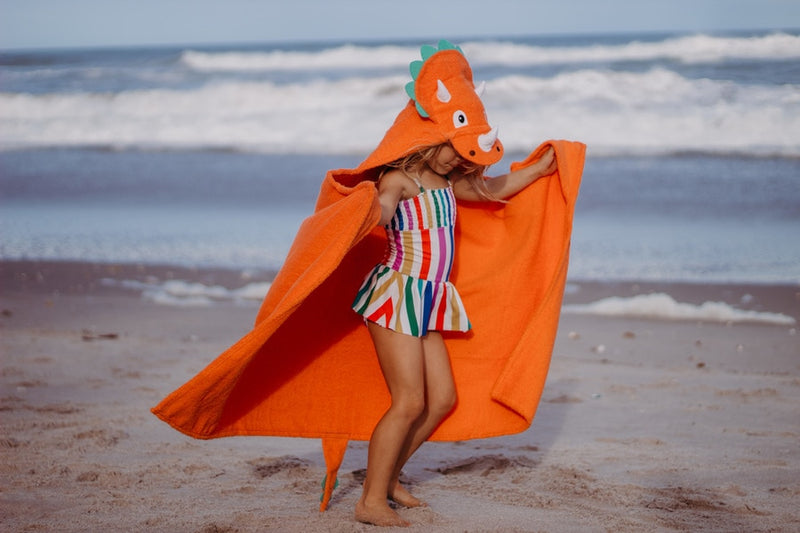 Triceratops Hooded Towel
