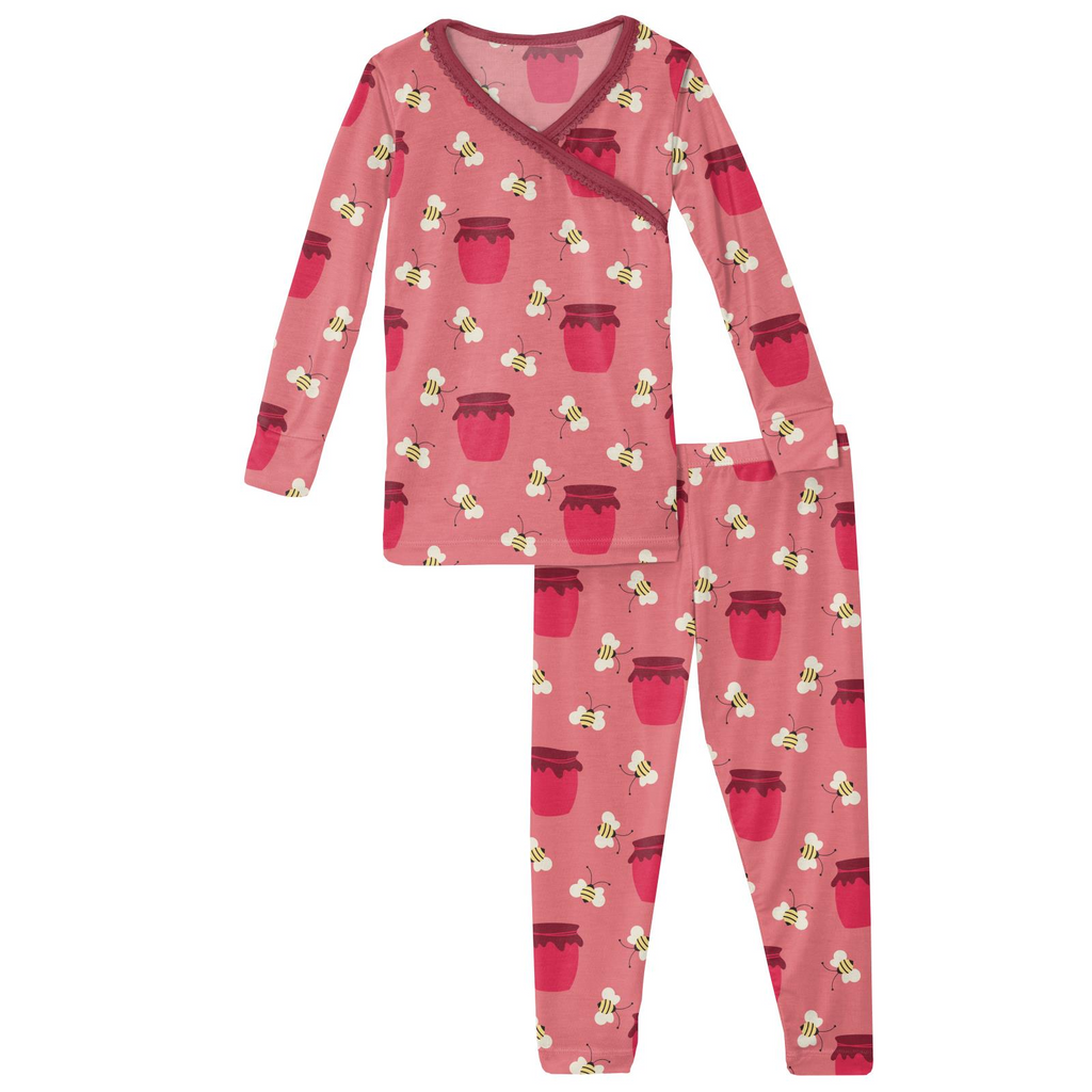 Strawberry Bees & Jam Kimono L.S. PJ Set