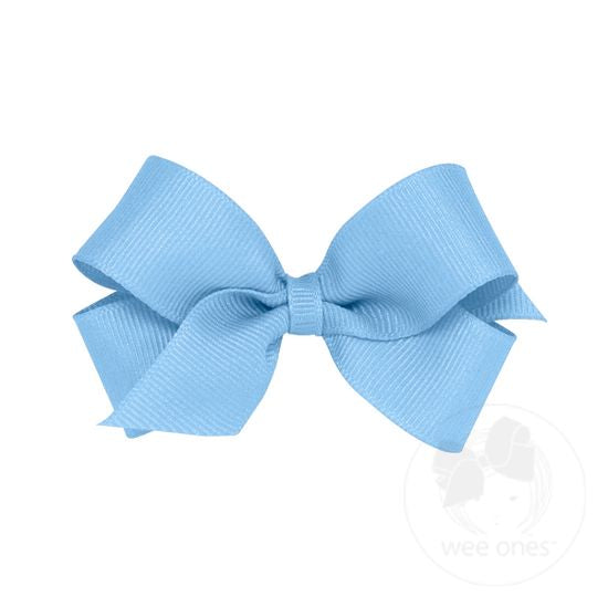 Blue Light Grosgrain Bow