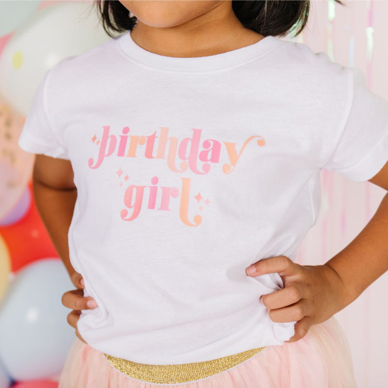 Birthday Girl S/S Shirt - Blush/White