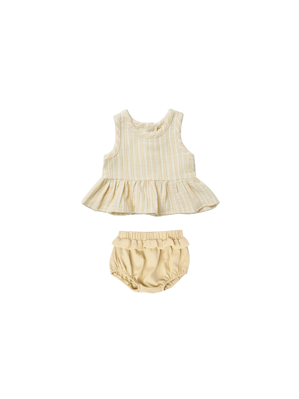 Sleeveless Peplum Set | Vintage Stripe