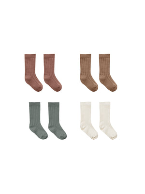 socks, set of 4 | ivory, dusk, pecan, cocoa