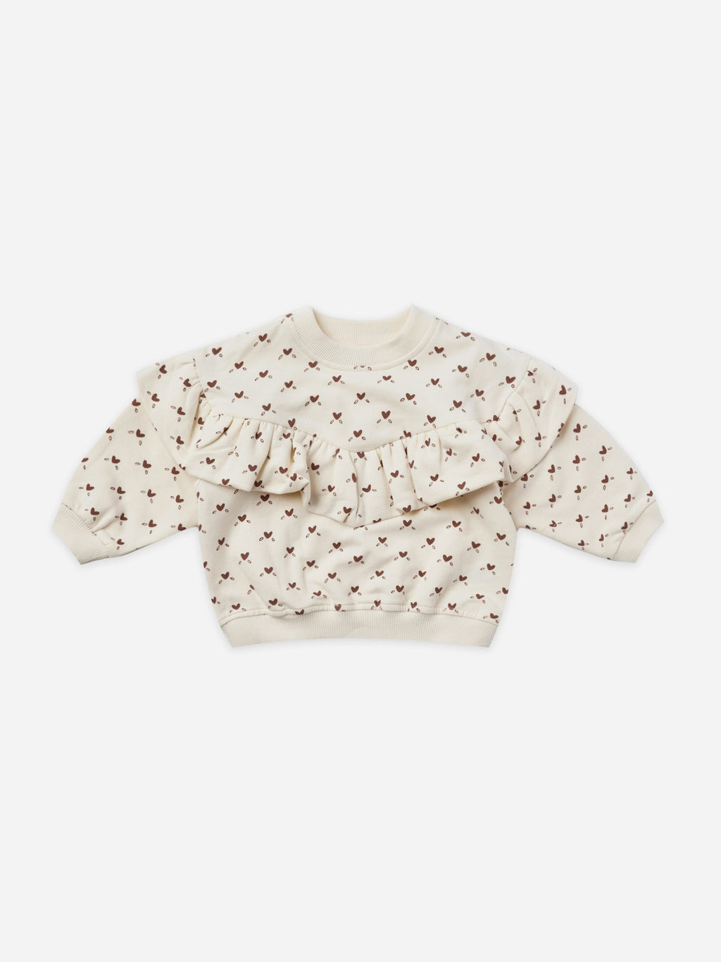 Hearts Ruffle Sweatshirt & Pant Set