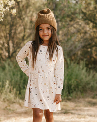 long sleeve raglan dress || splatter