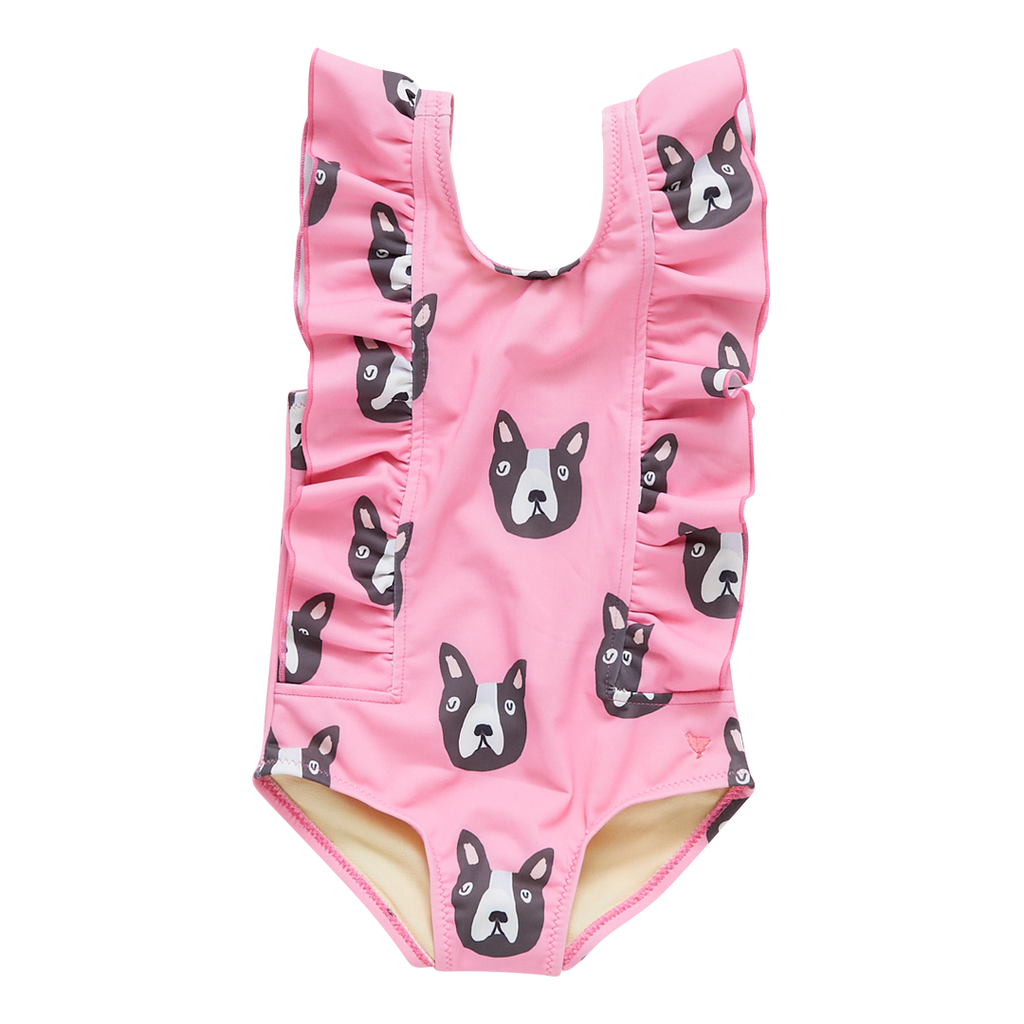 Girls Katniss Suit | Pink Boston Terrier