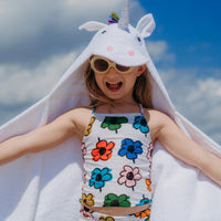 Silver Horn Unicorn Hooded Towel
