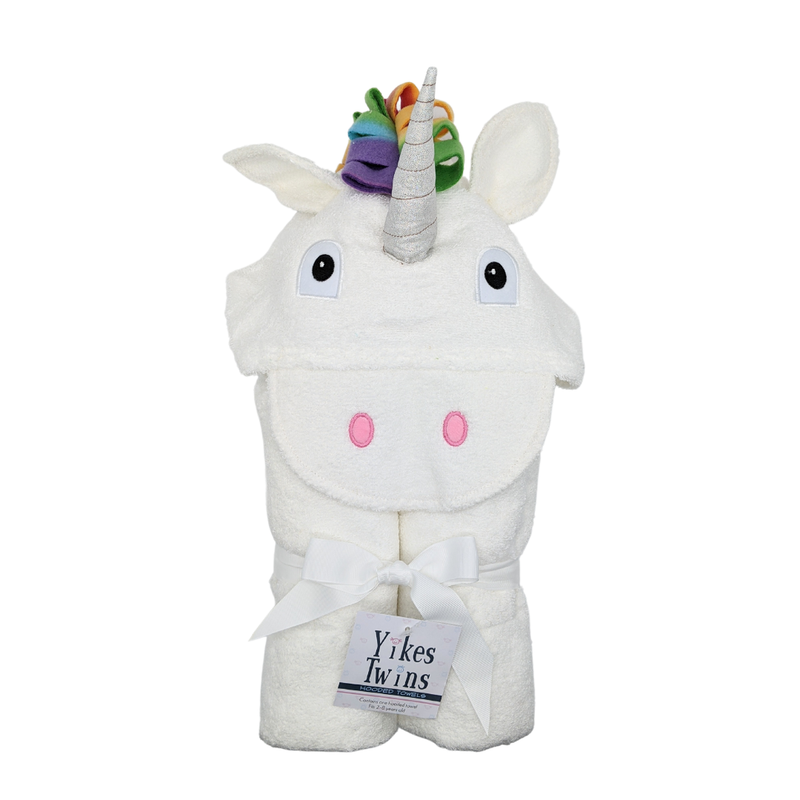 Silver Horn Unicorn Hooded Towel