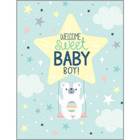 Baby Greeting Card - Bear on Swing