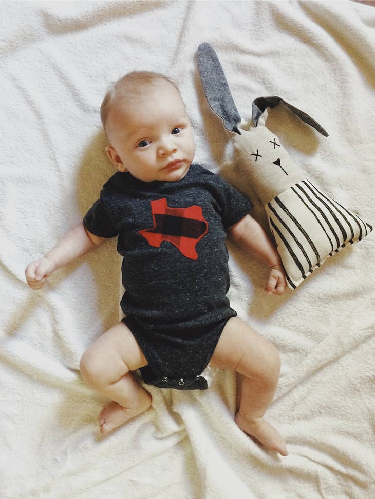 Texas Baby Bodysuit - Flannel