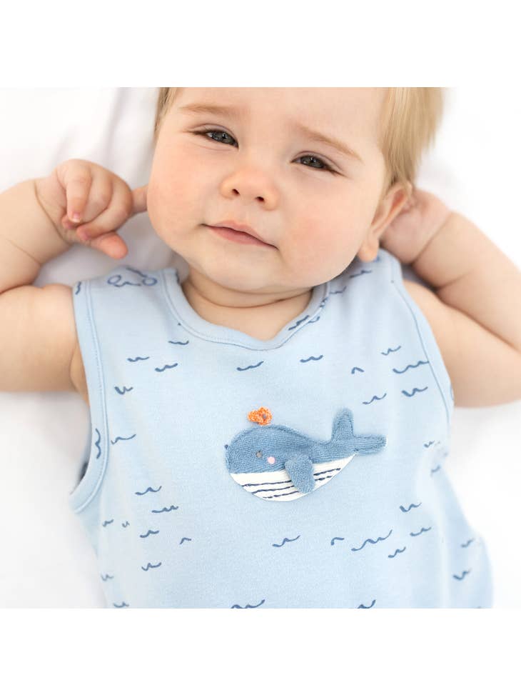 Applique Wilbert Whale Romper