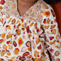 Girls Courtney Dress - Multi Leopard
