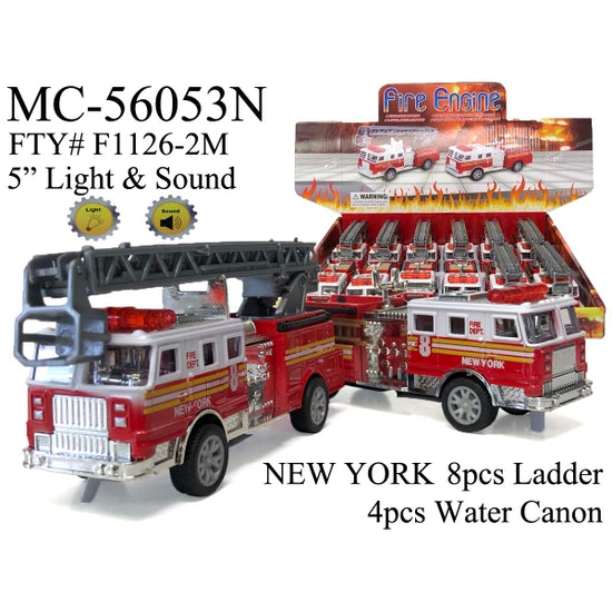5" NY Fire Engine Die-Cast Toy - w/ Sound and Light