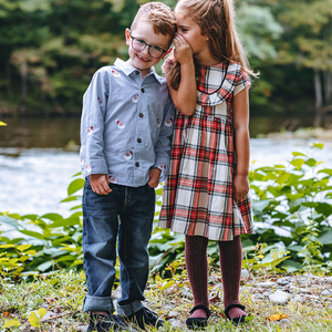 Snow Tartan Eileen Dress