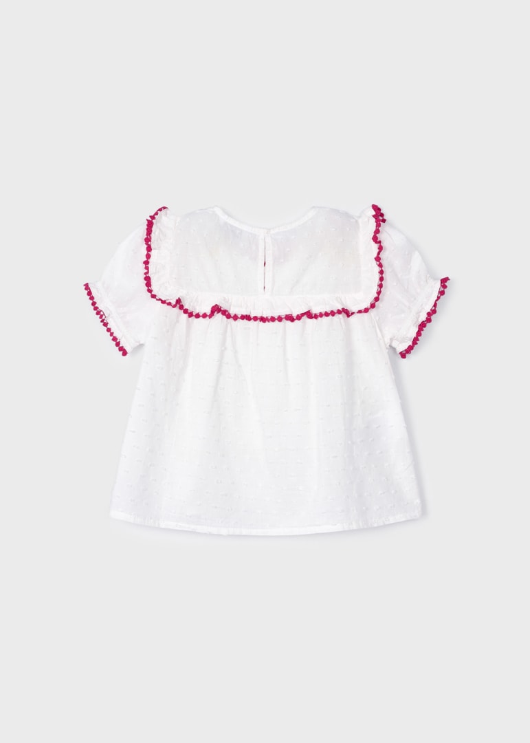 Embroidered Plumeti Cotton Top