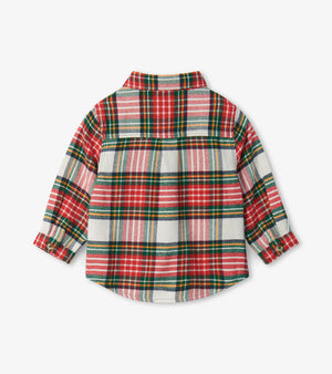 Festive Plaid Button Down Shirt