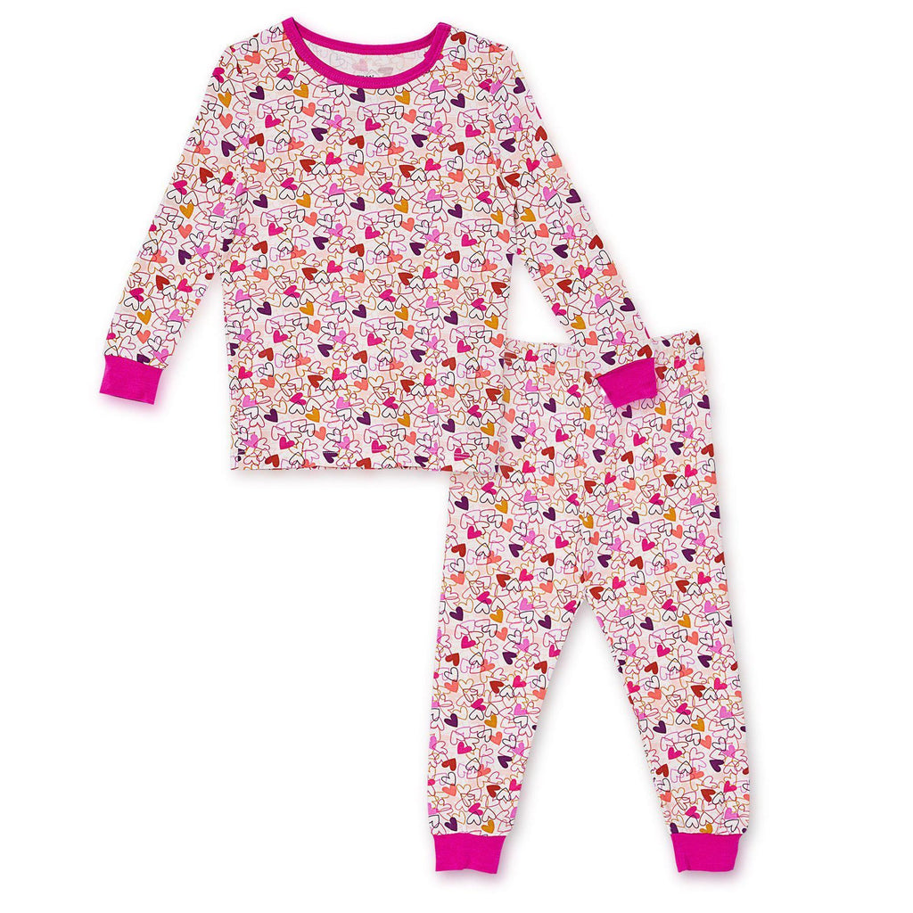 Heart to Heart Modal Magnetic Toddler Pajama Set