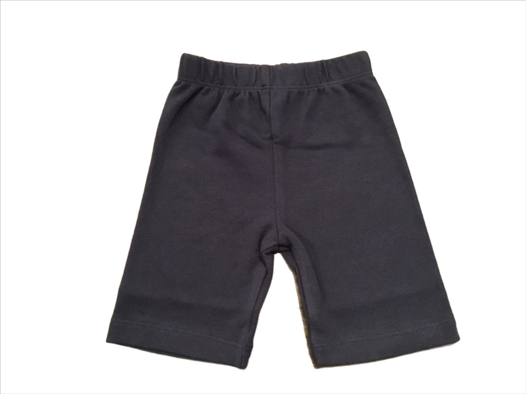Navy Solid Bicycle Shorts by Luigi Kids