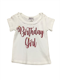 Sparkly Crown Birthday Girl Shirt