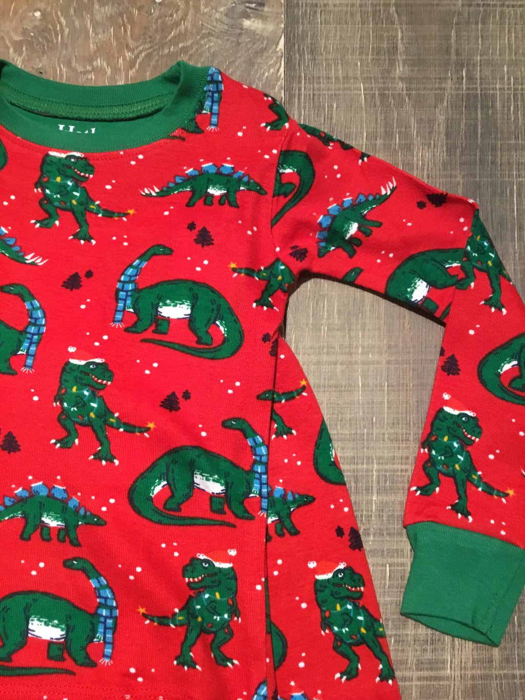 Festive Dinos Organic PJ Set