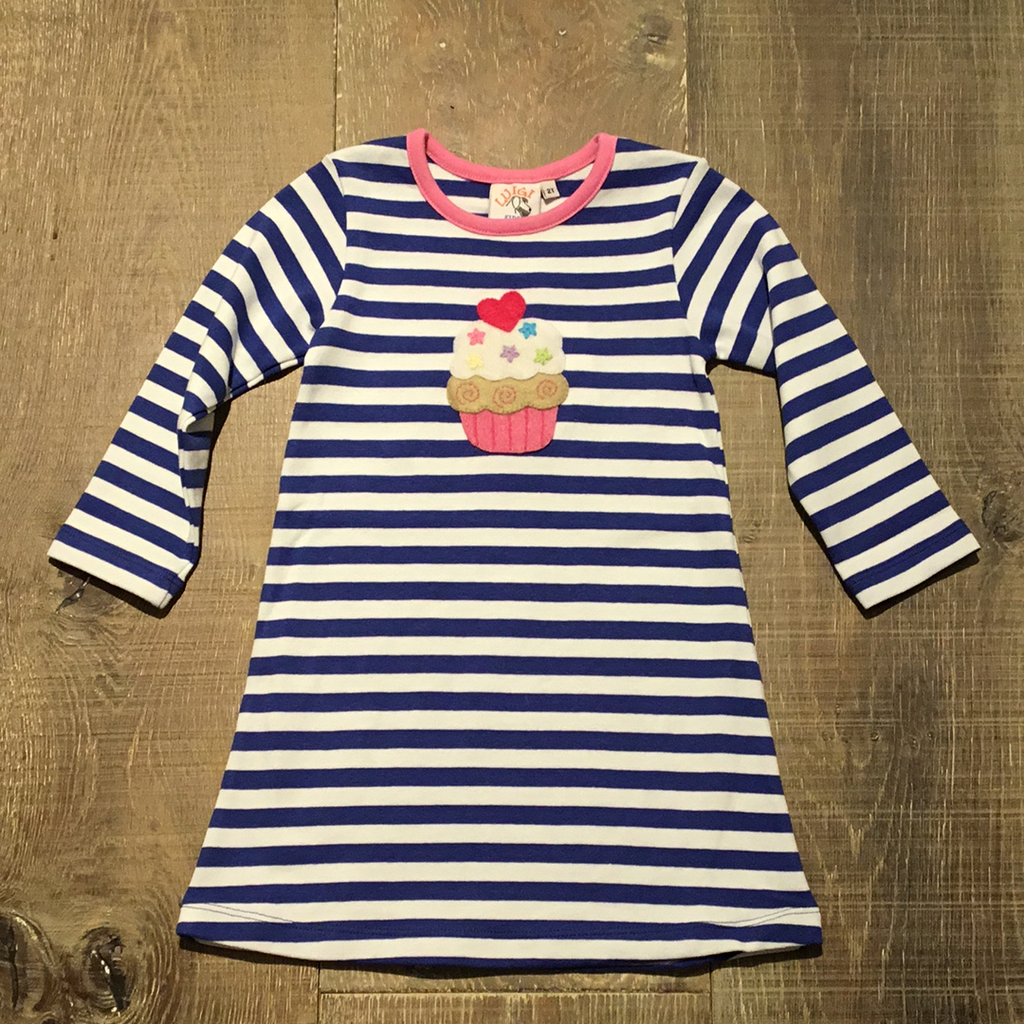 Hearts & Stars Cupcake A-Line L.S. Dress