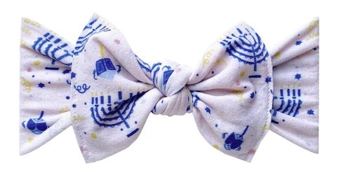 Menorah Baby Bling Printed Knot