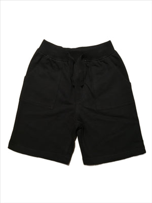 Black Knit Drawstring Pocket Shorts