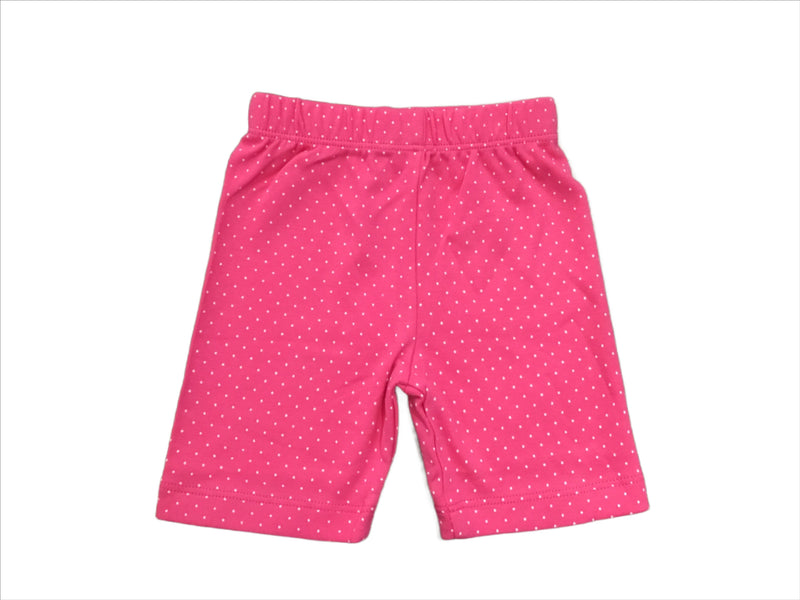 Hot Pink & White Dotted Bicycle Shorts by Luigi Kids