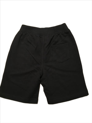 Black Knit Drawstring Pocket Shorts