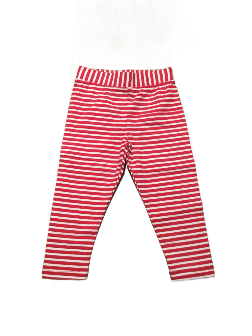 Red & White Striped Leggings
